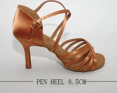 pen heel 75mm Высокая стоимость; Обувь для бальных танцев; кроссовки; обувь для латинских танцев; женские импортные атласные мягкие оксфорды; износостойкая подошва; BD216 - Цвет: pen heel 75mm