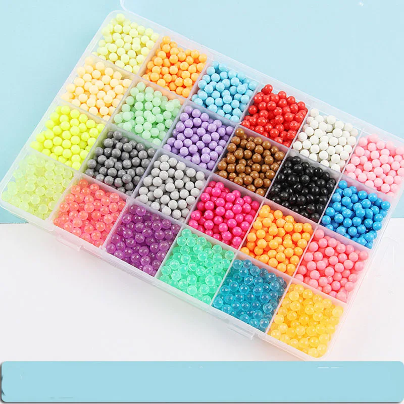 6000 шт аквабисер DIY Магия Аква-бусины формы в виде животного рукой решений 3D головоломки для детей развивающие Аква-бусины игрушки для детей заклинание пополнить - Цвет: 3200pcs