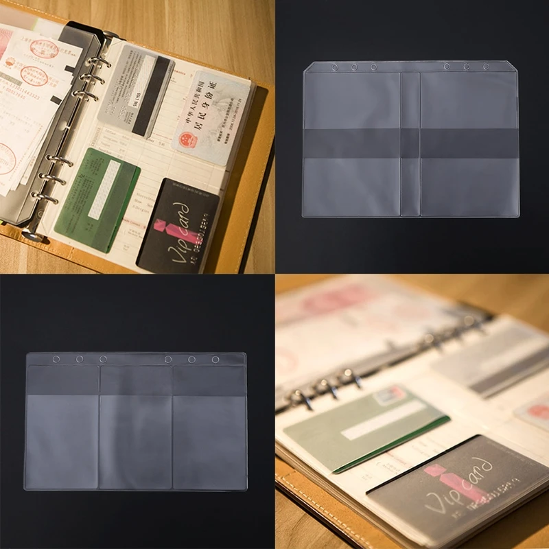 

Clear PVC Business Card Storage Bag Filing Products Holder Binder Folder Cover