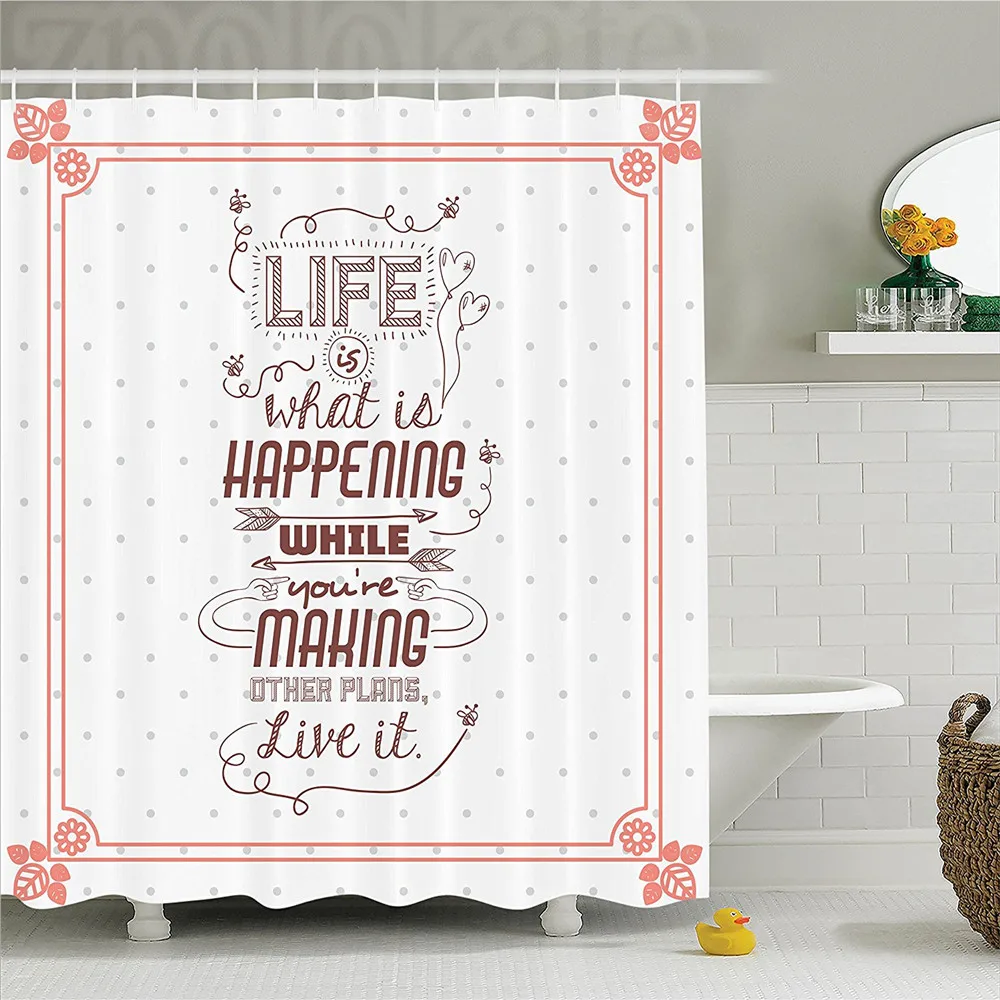 Кавычки декора душ Шторы набор &quotжизни является то что происходит во время ты