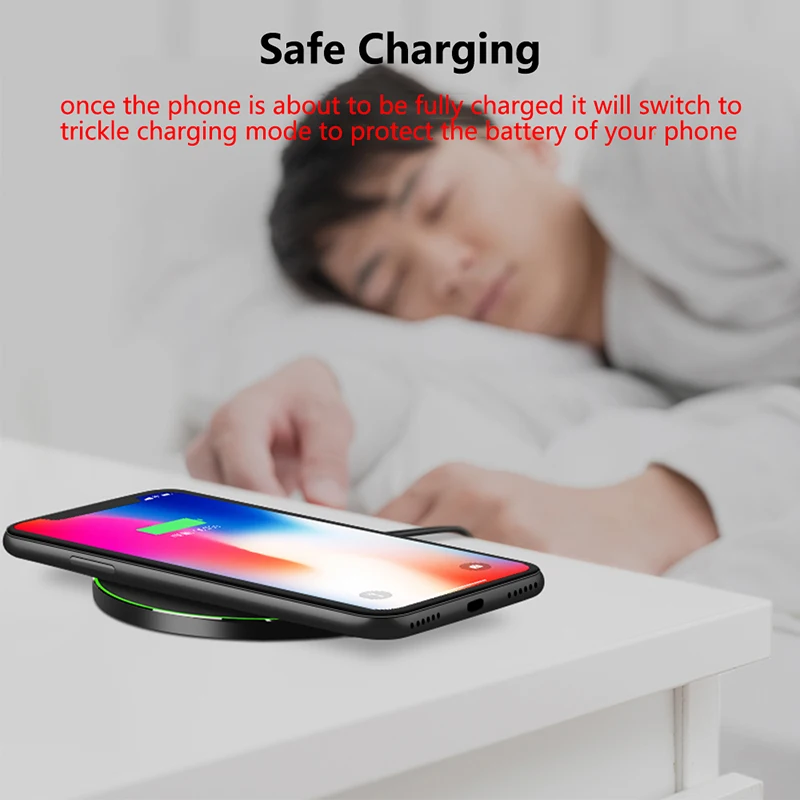 Универсальное беспроводное зарядное устройство для Samsung S9 S10 Plus легкое