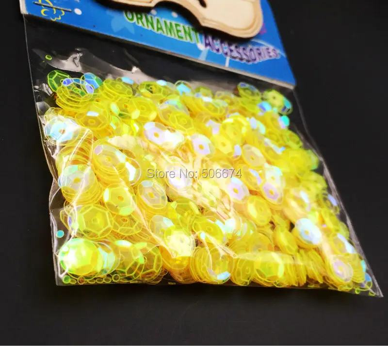 Круглая желтая пайетка с фруктами 15 г 6 мм|jewelry making|jewelry making accessoriesdiy jewelry accessories |