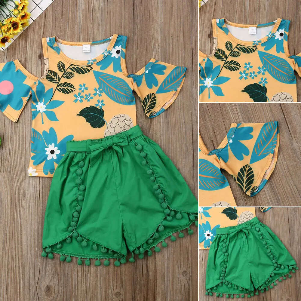 Pudcoco/Лидер продаж одежда с цветочным рисунком для новорожденных и маленьких