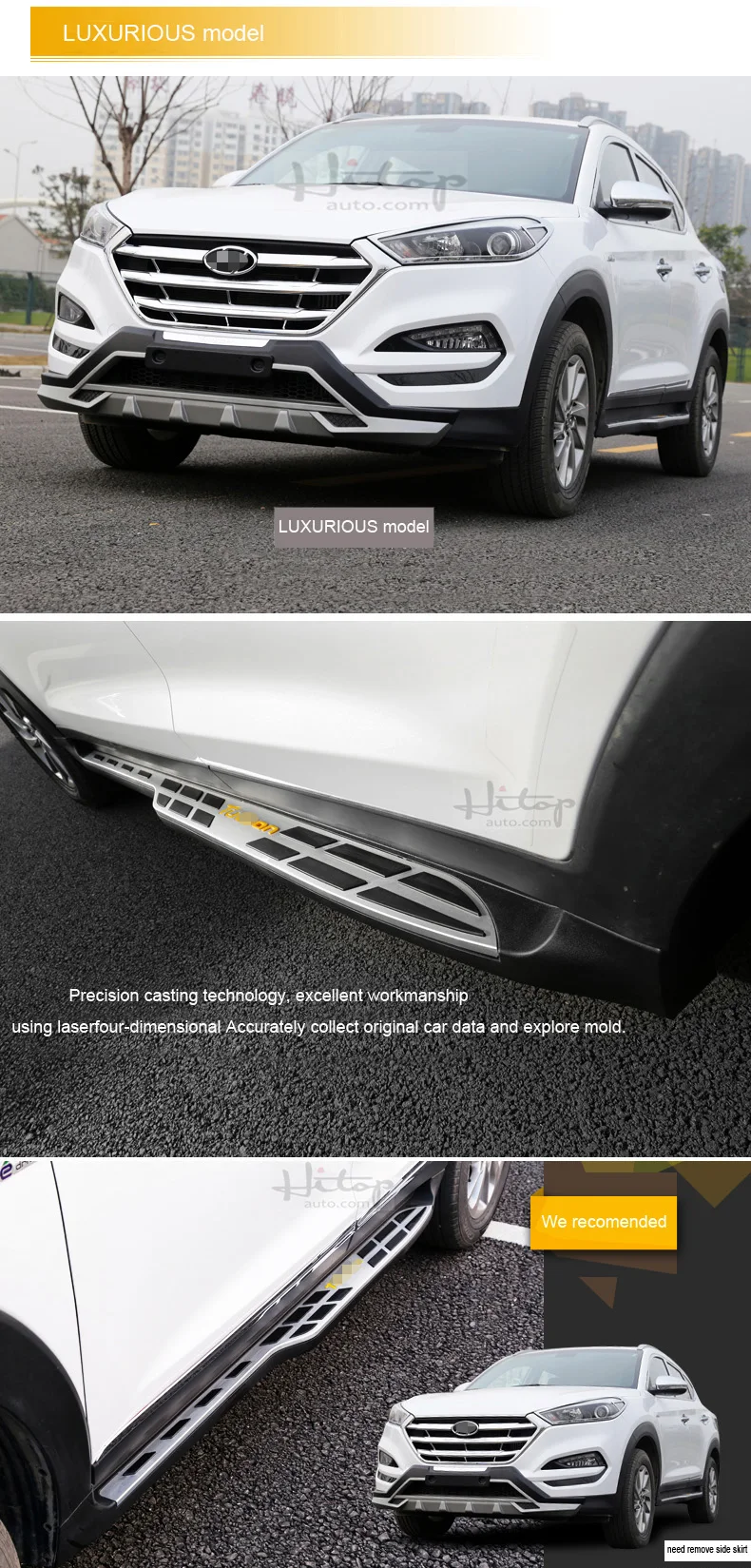 Для hyundai NEW Tucson- горячая Распродажа боковая ходовая панель, 4 модели, поставщик качества, HITOP SUV specialist