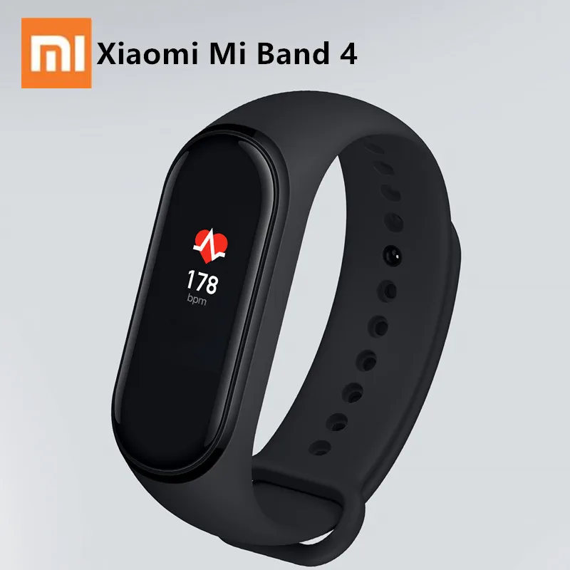 Смарт-браслет Xiaomi Mi Band 4 фитнес-трекер с пульсометром цветной экран 2019 дюйма Bluetooth