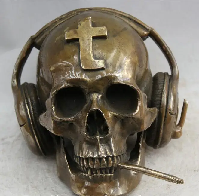 Бесплатная доставка 10 дюймов художественная бронзовая скульптура сигарета с