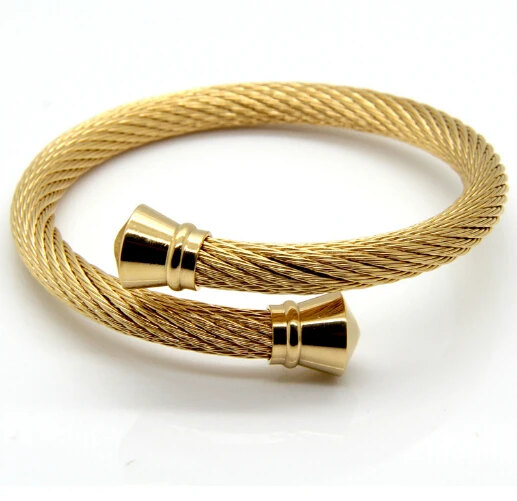 Браслет манжета из нержавеющей стали для мужчин и женщин большая тяжелая