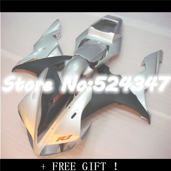 

Hey-YZFR1 For Silver black 02 03 YZF R1 YZF-R1 02-03 YZF 1000 Silvery YZF1000 2002 2003 02 03 Fairing Kit