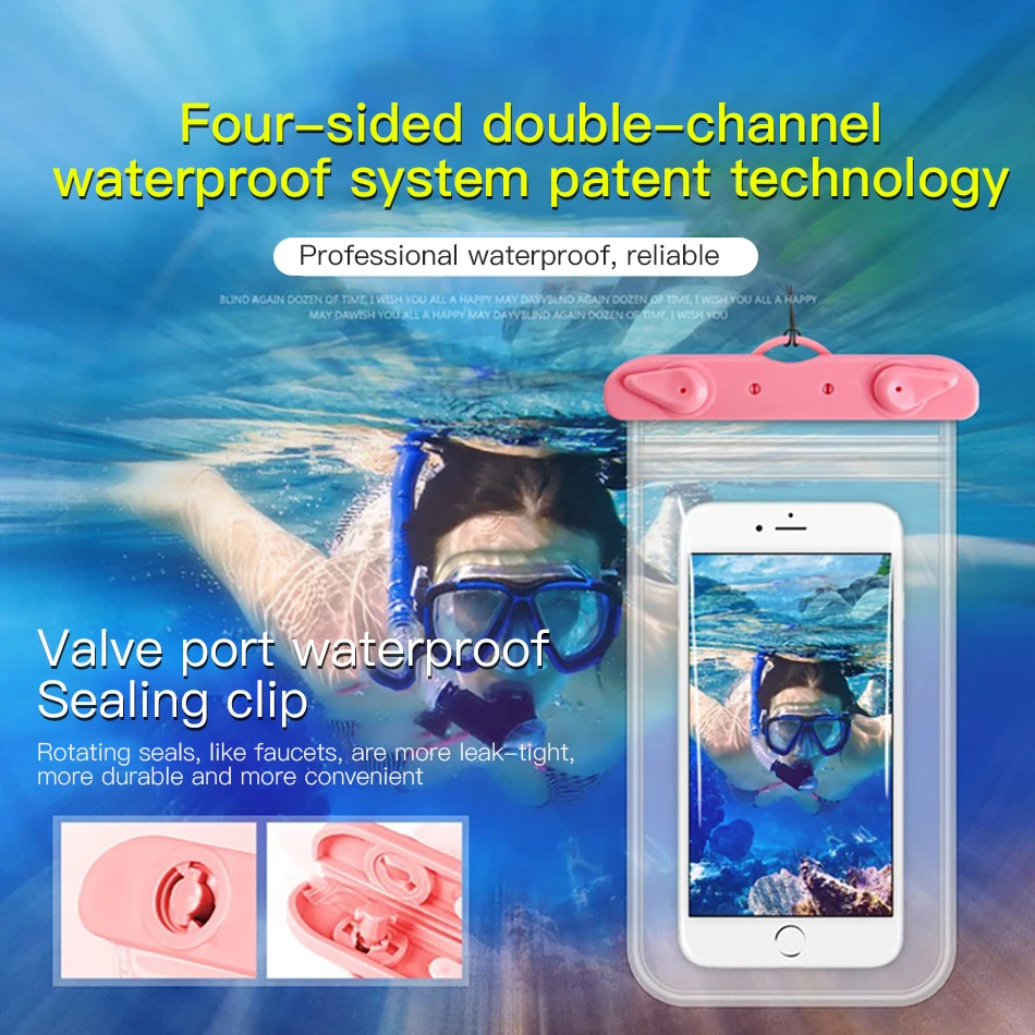 ! ACCEZZ ПВХ 6 дюймовая водонепроницаемая сумка мобильный телефон чехол для iPhone X Xiaomi