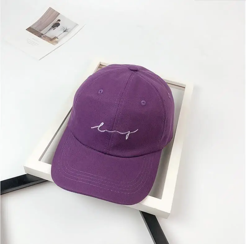 Простой стиль королевский синий бейсболка с вышивкой письмо папа Кепка для