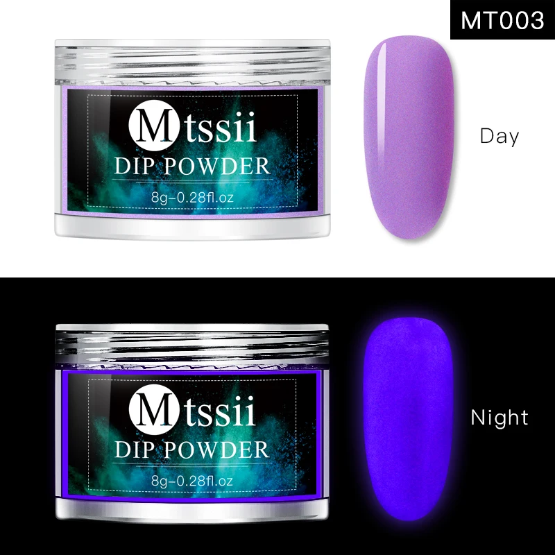 Неоновый Mtssii 8 г фосфорный погружающийся светящийся порошок украшения для ногтей флуоресцентный блеск светящийся пигмент Пыль УФ гель лак освещенный - Цвет: S03695