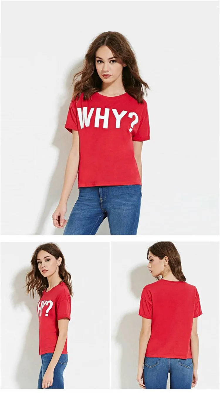 2018 летние женские рубашки новый с принтом букв красная куртка Женская свободная