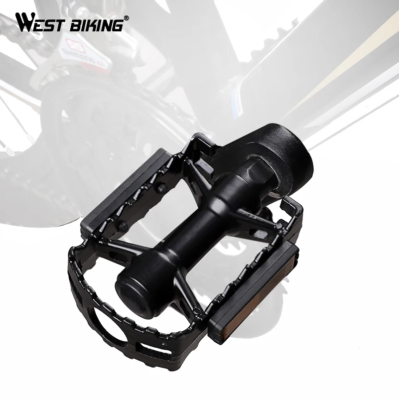 WEST BIKING противоскользящие велосипед Педали Алюминиевый сплав MTB Горный ехал велосипед ног платформы Спорт на открытом воздухе Велоспорт велосипед педали