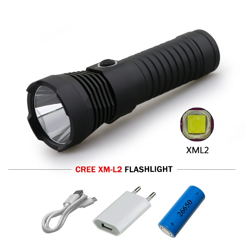 Usb led вспышкой для подводной охоты мощный светодиодный фонарик cree xm l2 фонарь 18650