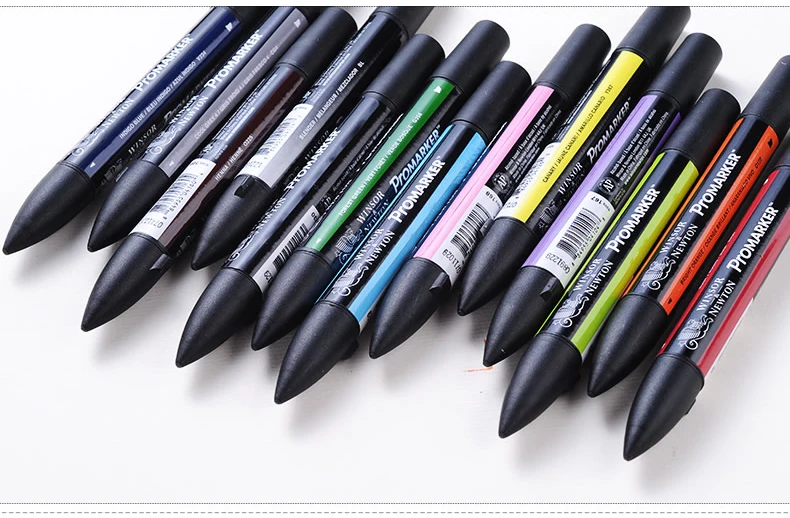 Winsor Ньютона Promarker 6/12 Цветов художественный маркер для концом на спиртовой основе Маркер ручки с двухголовой Твин Маркеры анимации дизайн