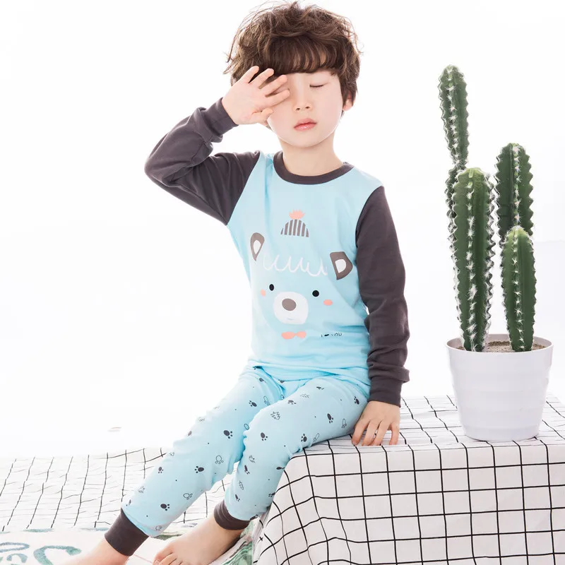 Зимние Детские пижамы рождественские пижамные комплекты для маленьких