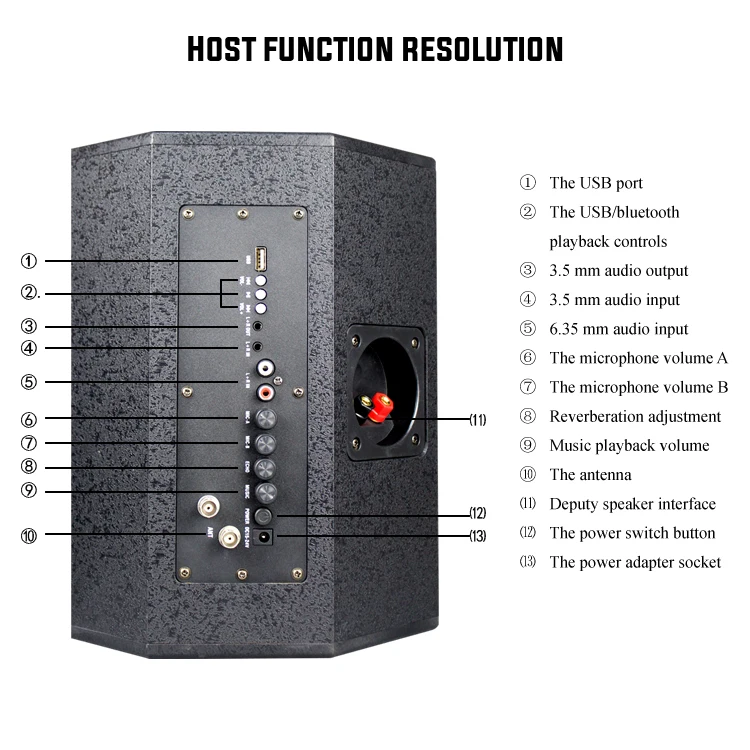 Универсальный Bluetooth беспроводной микрофон B10 встроенный усилитель мощности