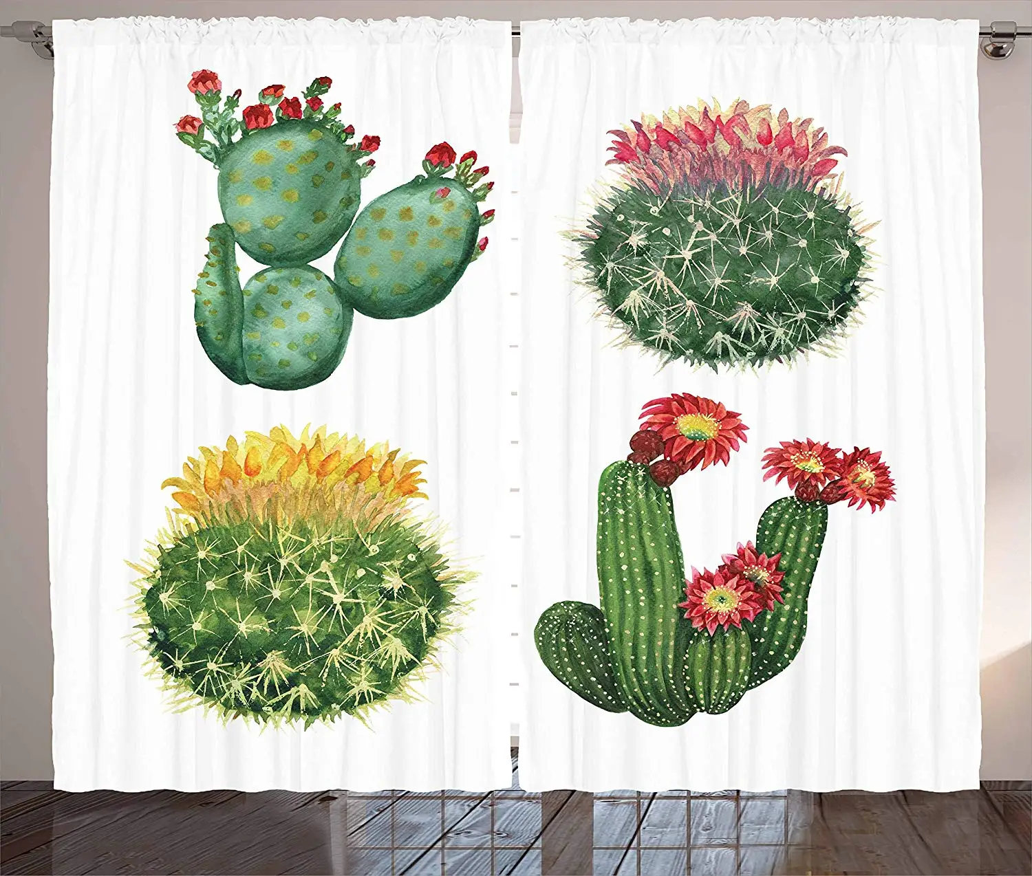 Кактус шторы акварельные художественные работы вдохновленные тропической
