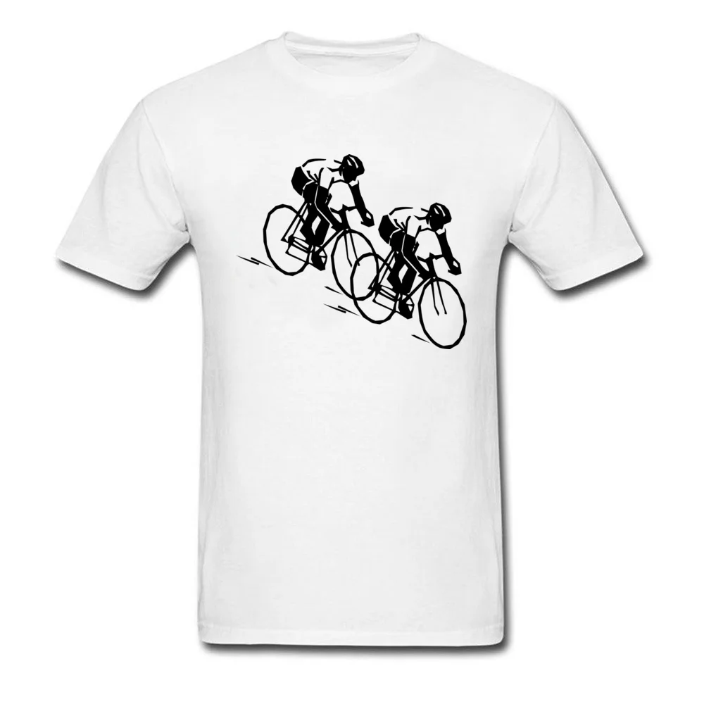Мужская футболка с забавным циклом велосипедной гонки 100% дышащая хлопковая