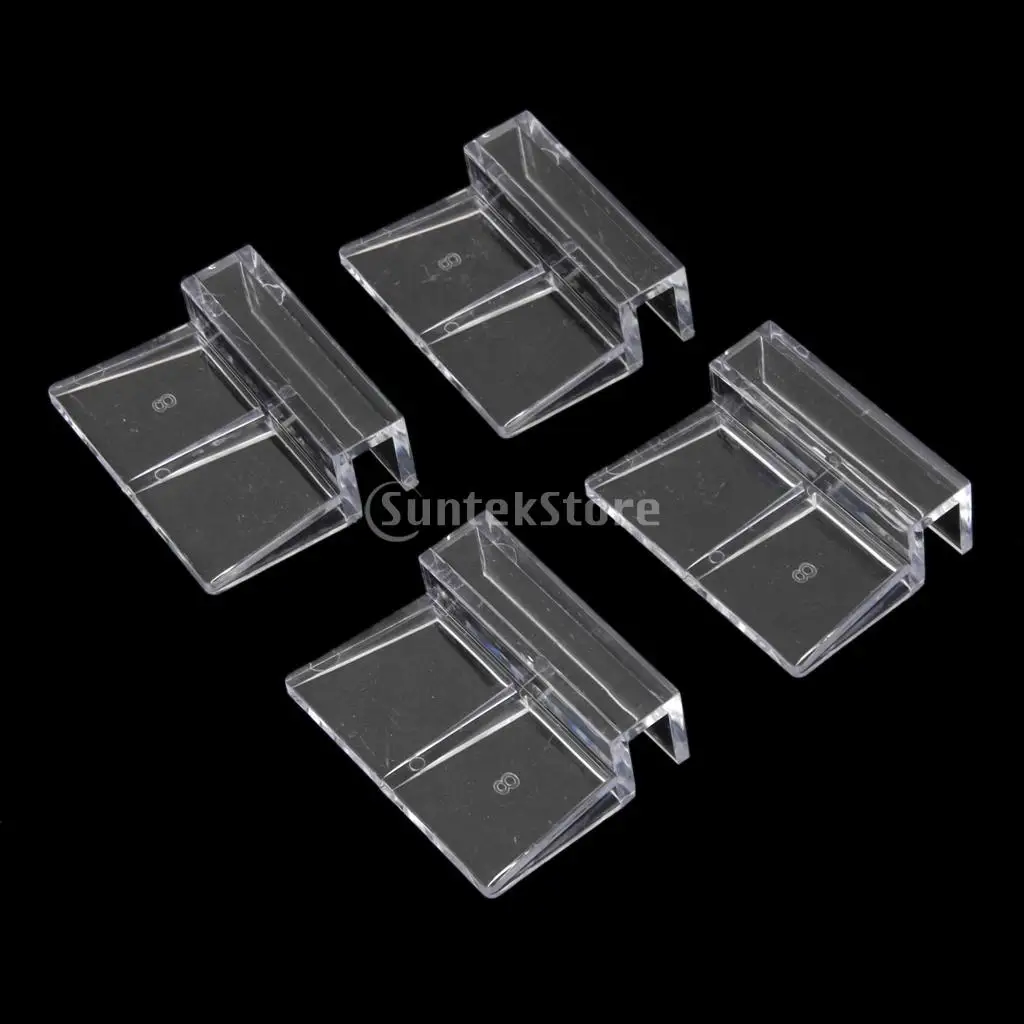 4x Аквариум Пластиковые Зажимы Стеклянной Крышкой Держатели Сильная Поддержка