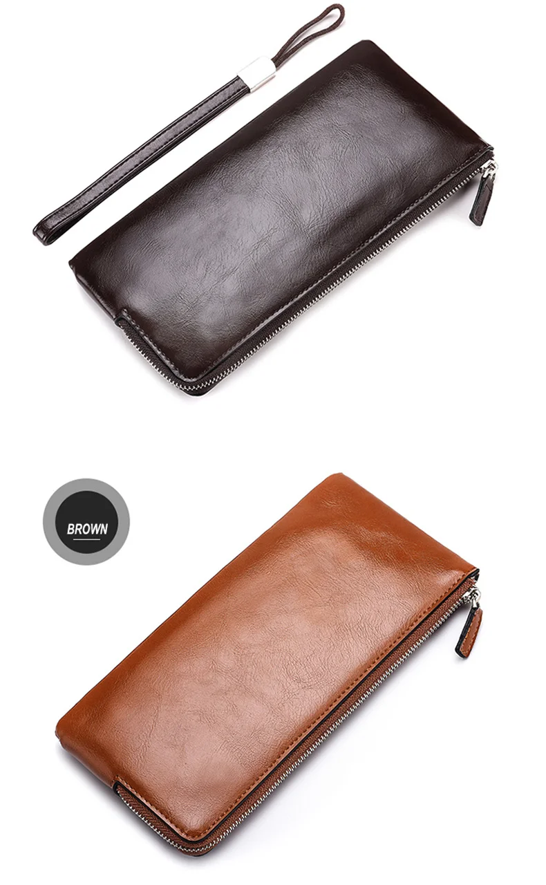 SOUTH GOOSE Men Wallet Soft PU Leather Luxury Brand Men Zipper Wallets Male Casual Long Purse Wallet Clutch Bag Women Coin Purse