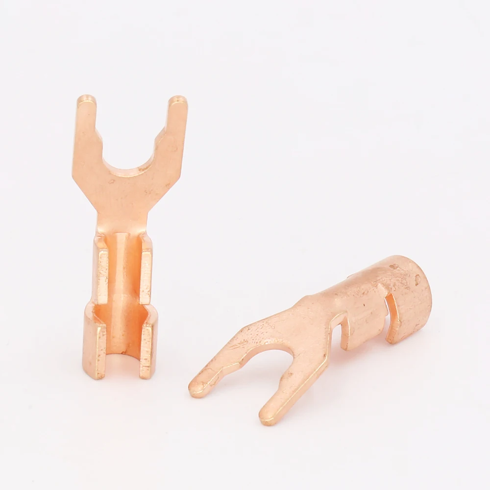 Hi End красные медные Y spade кабельные разъемы для динамиков 8 штук|connector spade|connector