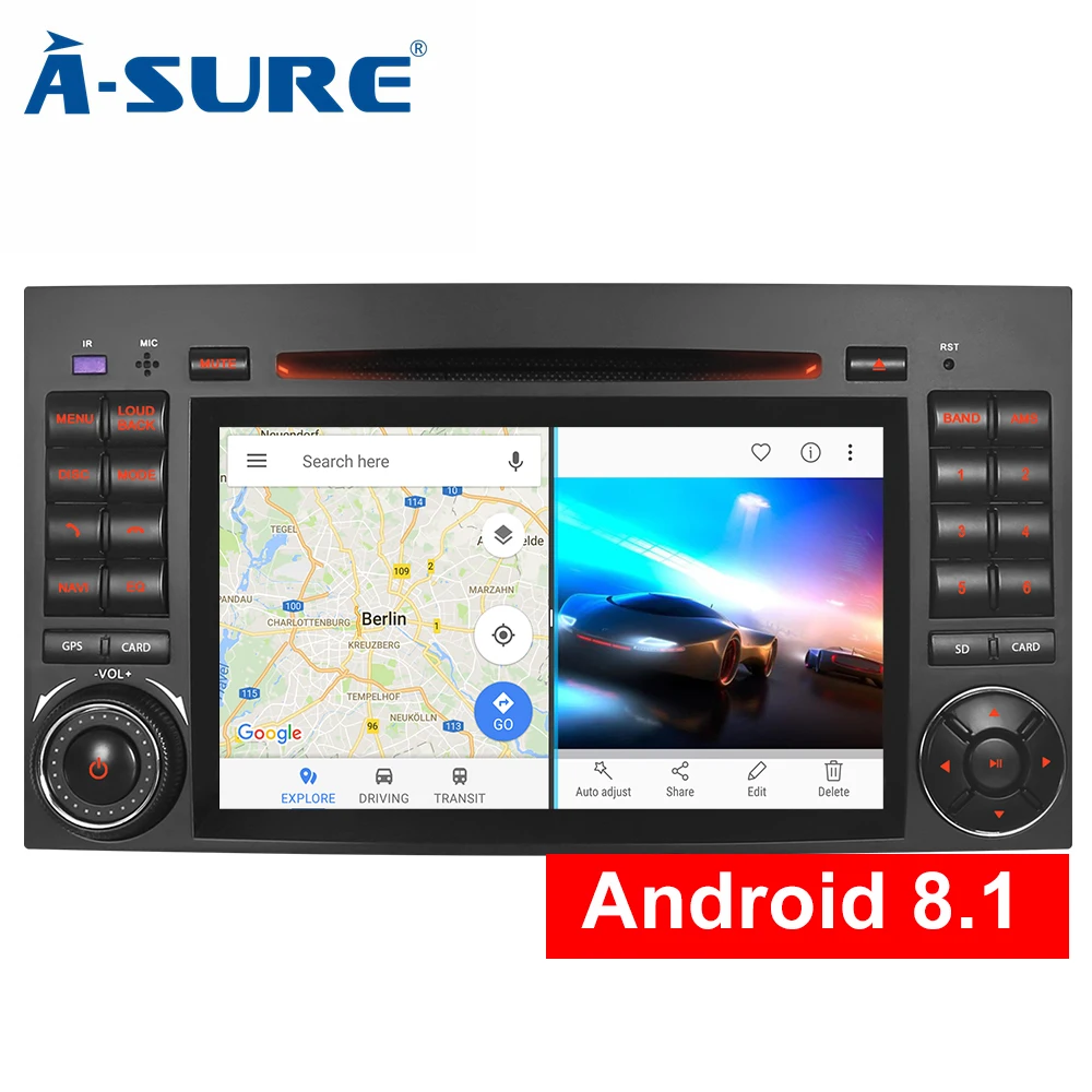 A Sure Quad Ocore Android 8 1 радио DVD GPS плеер для Mercedes Benz B class W245 Sprinter Viano Vito C класс CLK W209