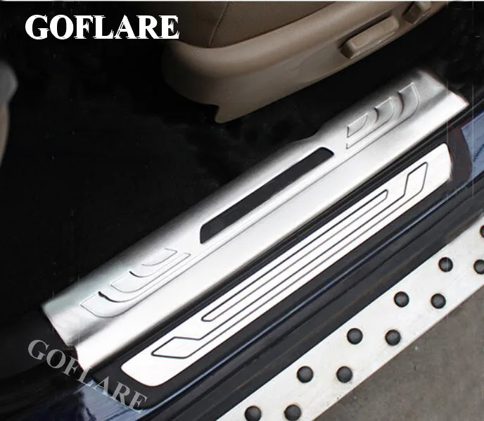 Авто порога proetctor для KIA Sorento XM 2009 2010 2011 2013 стайлинга автомобилей порога Накладка крышки авто аксессуары