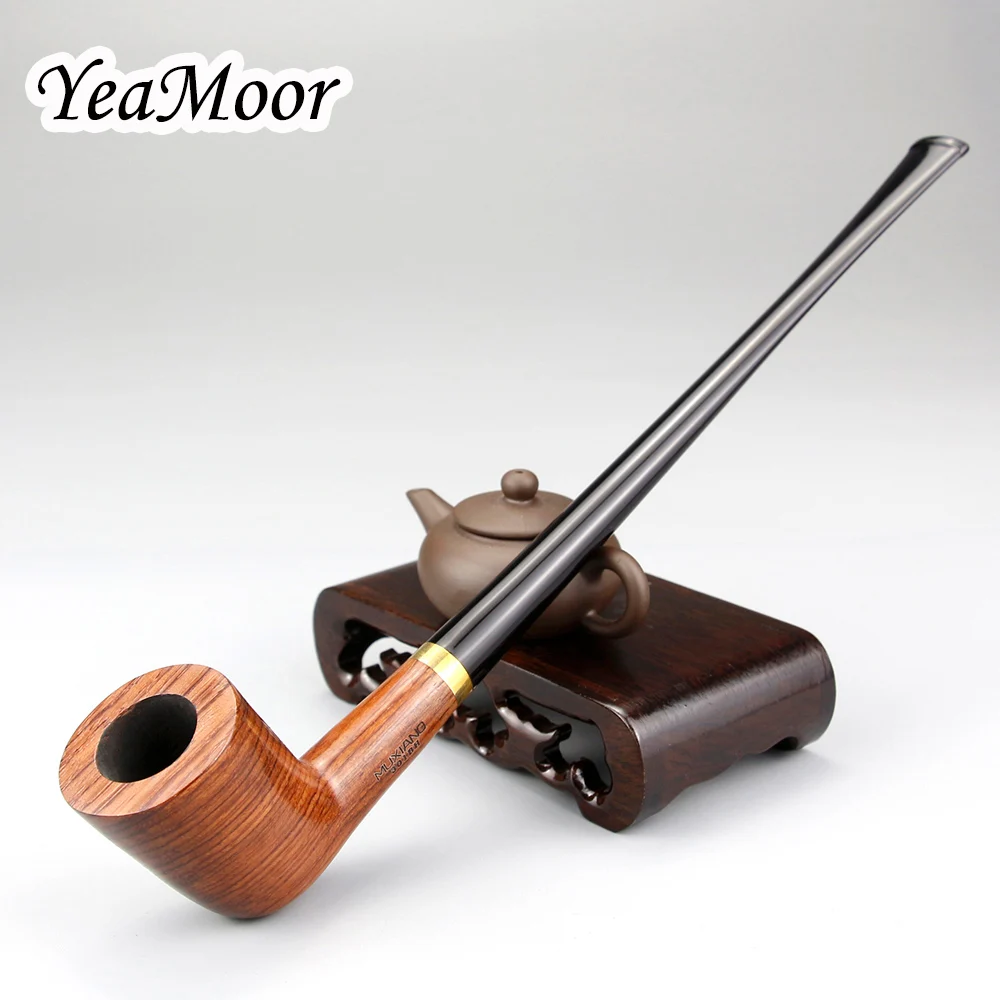 

Vintage Straight Smoking Pipe 3mm Filter Rosewood Tobacco Pipe 26cm Long Handmade Smoke Pipe Wooden Pipe 10 tools free
