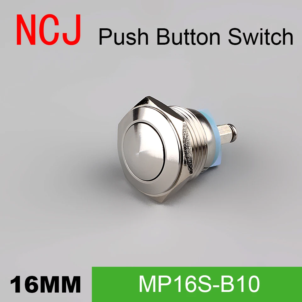 NCJ 16 мм кнопка переключения диаметра металлический кнопочный переключатель IP67