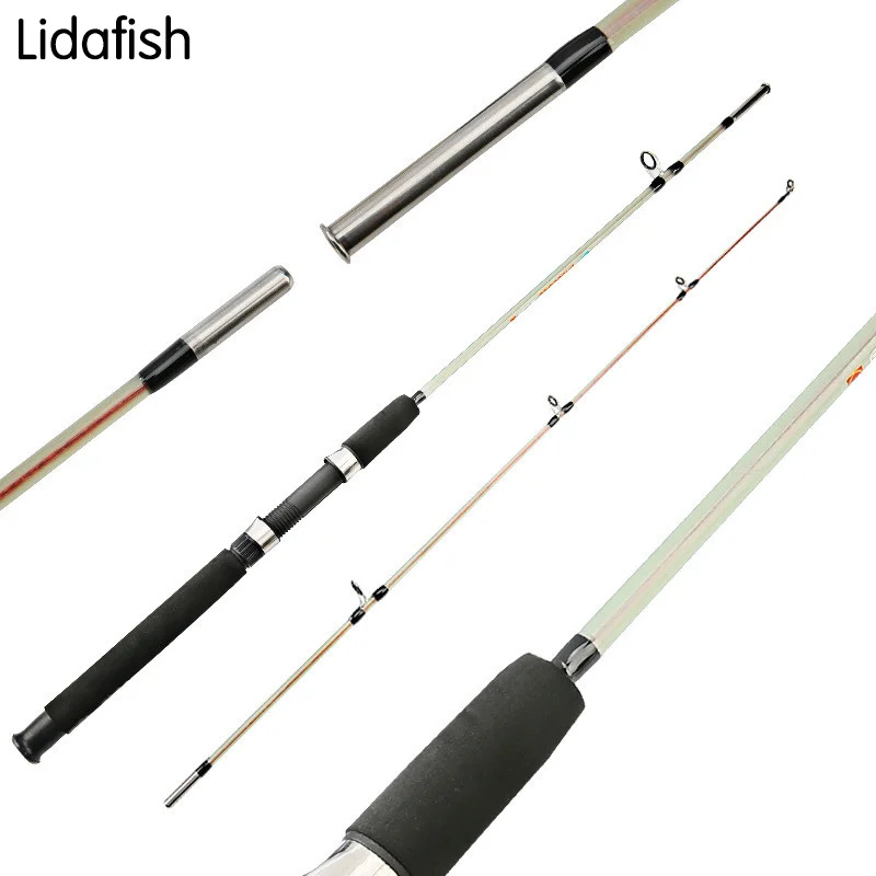 LIDAFISH Новый портативный 1 8 м 2 сегмент Spining/литье стержень мощность углеродное