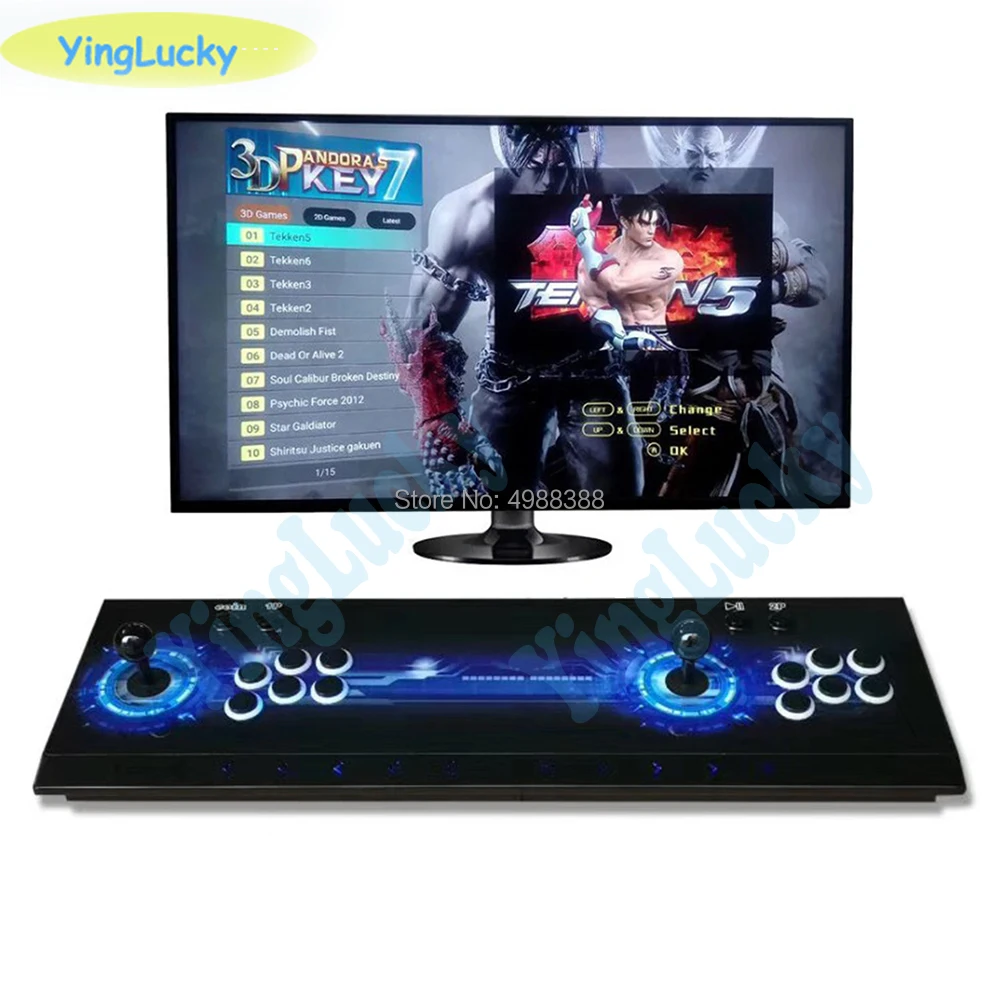 Новинка Pandora Box 3D 2177 в 1 3D ключ 7 коробка аркадная Ретро игровая консоль машина Full HD 1080 HDMI tv PC PS 2 плеер Pandora box 9X& 6
