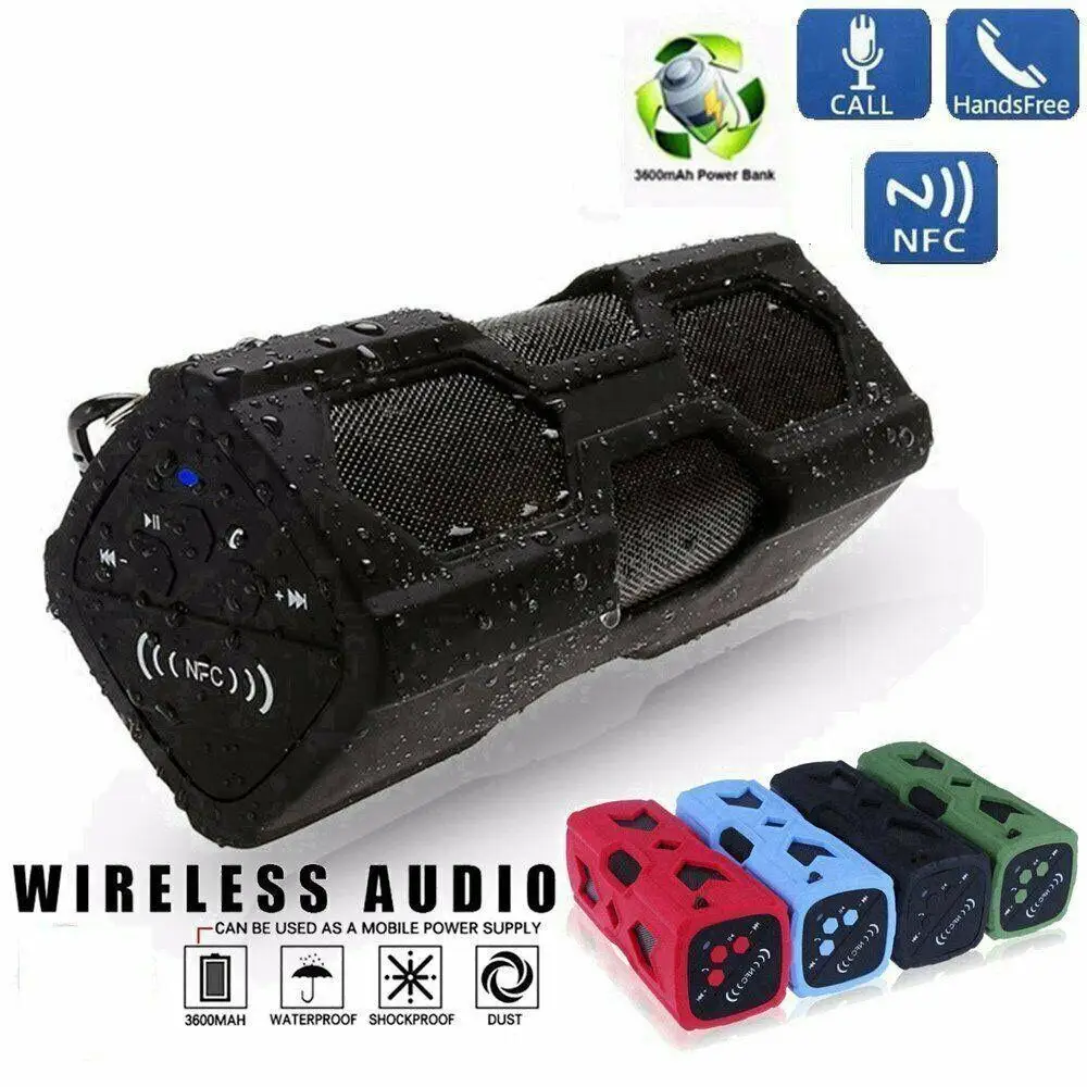 Водонепроницаемый bluetooth динамик BEESCLOVER портативный fm беспроводная стереоколонка