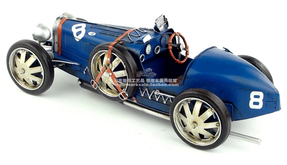 В 1924 bugatti TYPE35 винтажный Ретро классический автомобиль Оловянная пластина Bugatti 35 автомобиль