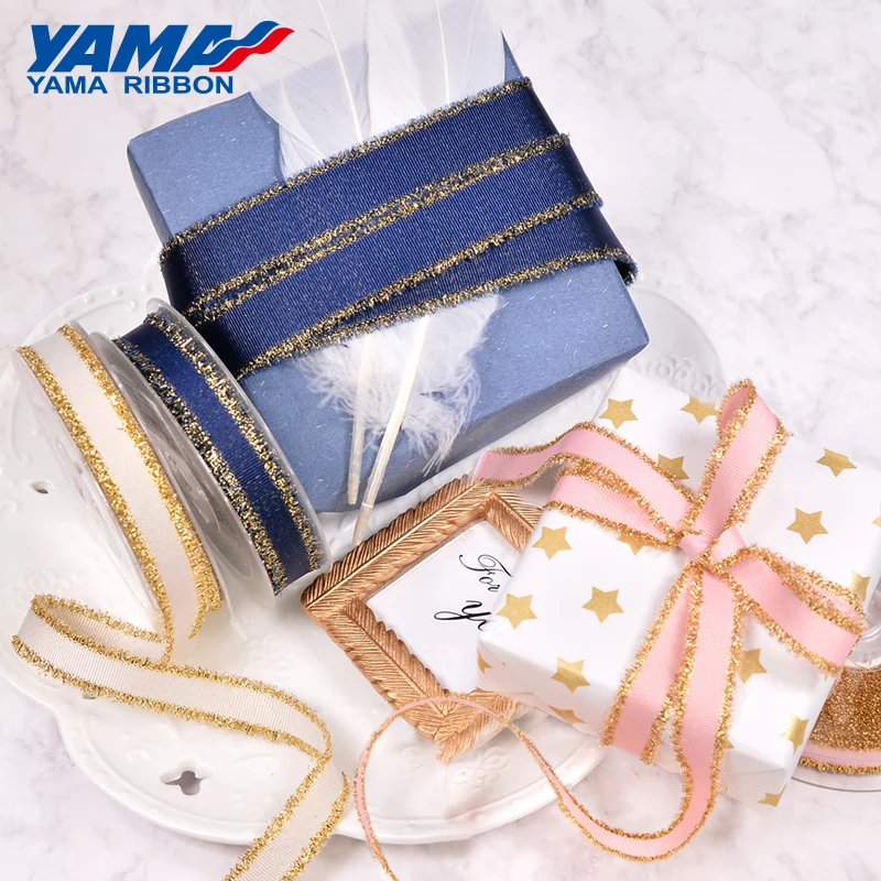 Золотая лента с бахромой YAMA Fashion 5/8 1 1/2 дюйма 16 мм 25 38 6 цветов 100 ярдов/рулон