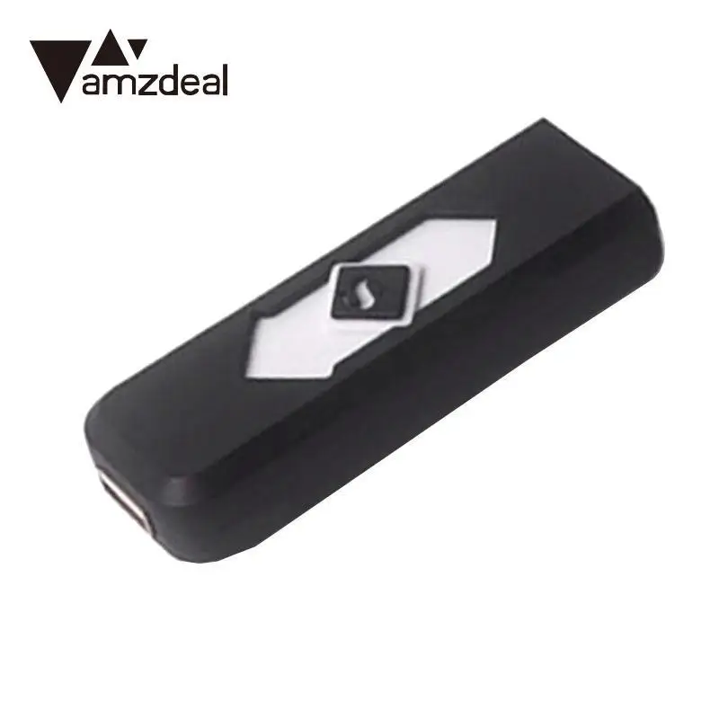 AMZDEAL перезаряжаемая USB Электронная сигарета табачная сигарета USB Зажигалка Беспламенное ветрозащитное без газа/топлива USB гаджеты