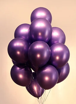 10pc purple 10 шт. 12 дюймов металлические латексные шары с жемчугом толстые Хромированные Металлические цвета надувные шары для свадьбы, дня рождения, вечеринки, украшения для взрослых - Цвет: 10pc purple