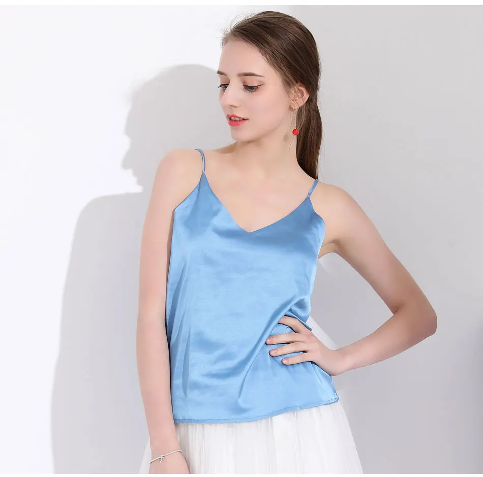 Шелковый топ Женщины Tank Top бретели бак летние свободные топы короткий топ без рукавов Шелковый топ женщин эластичные Camiseta Tirantes Mujer GAREMAY боди для женщин