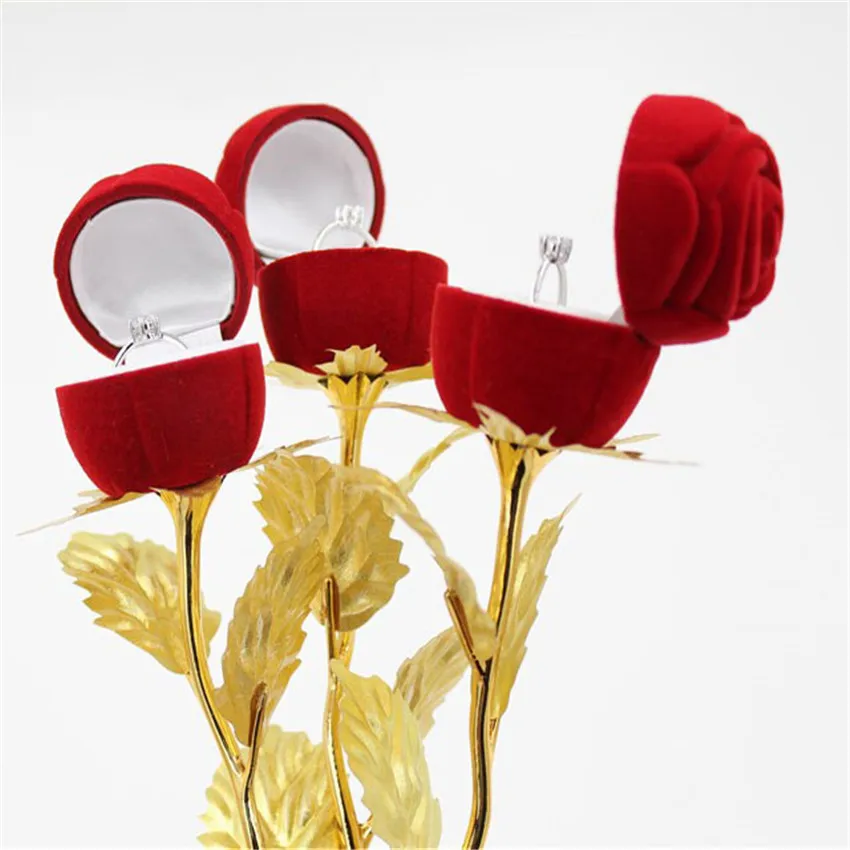 Прямая поставка 24K позолоченная фольга розовое золото розовый цветок подарок на