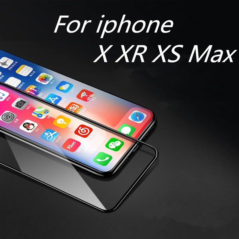 HD Защитное стекло для iphone X XS XR 5D с изогнутыми краями защитная пленка из