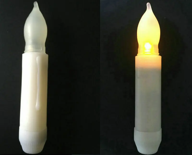 50 шт./лот батарея работать воск ближнего света светодиодных свечей stick Мерцание