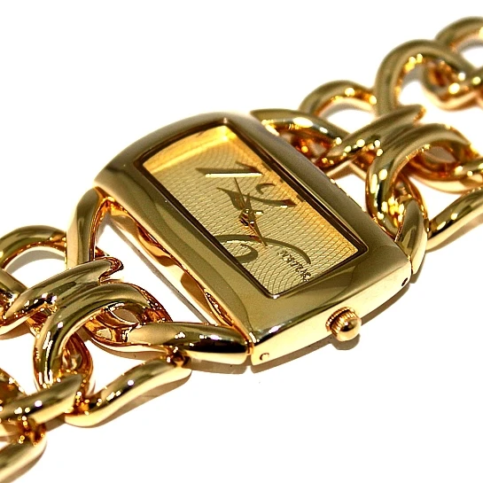 Женские часы с двойным ремешком и золотым циферблатом Роскошные Кварцевые