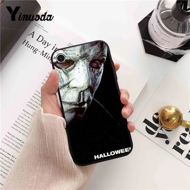 Yinuoda Майкл Майерс Хэллоуин пленки мягкий силиконовый черный чехол для телефона iPhone 8 7 6 6 S Plus X XS MAX 5 5S SE XR 10 Чехол