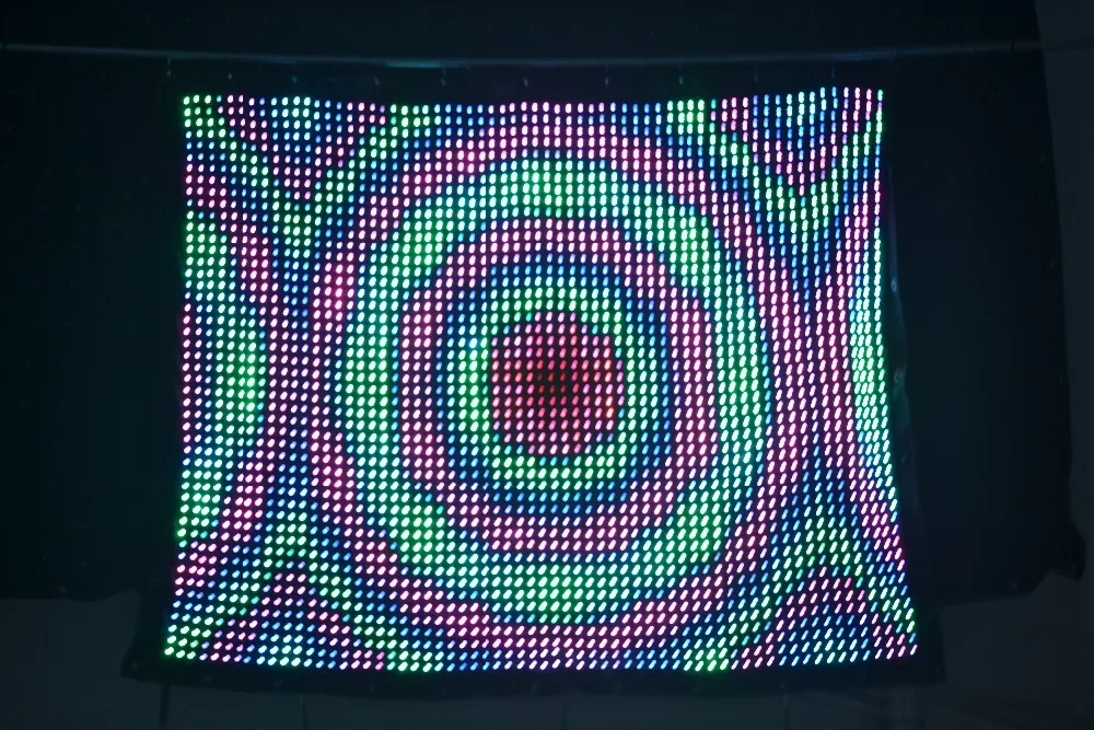 2015 new Free shipping P3 1x3m Full Colour DJ LED Video Curtain Star Cloth Matrix Backdrop PC with software | Лампы и освещение