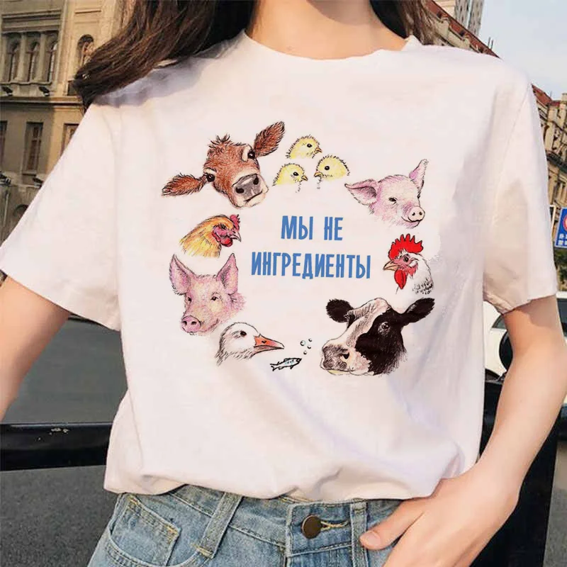 Vegan Harajuku, женская футболка, Ullzang Kawaii, милый летний женский топ с принтом в виде пчелы, 90 s, мультяшная футболка, модные футболки с графикой - Цвет: 4804