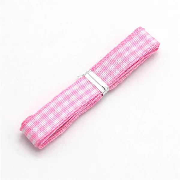 Light Pink 5y Ywzatgis 5 ярдов/18 ярдов 9,5-10 мм полиэстер корсажные ленты в шотландскую клетку ручная упаковка Подарочная посылка DIY аксессуары YT0102 - Цвет: Light Pink 5y