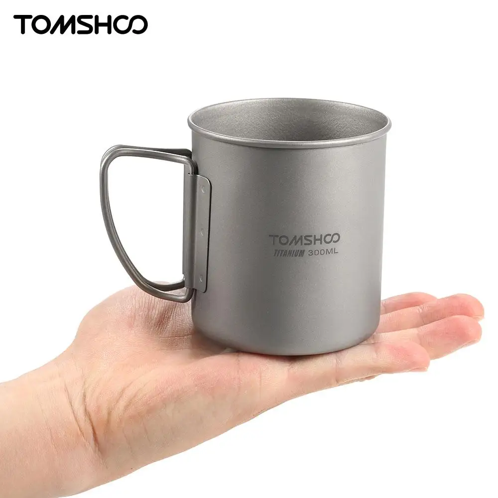 TOMSHOO 300 мл титановая чашка для воды кружка улицы портативная кемпинга пикника