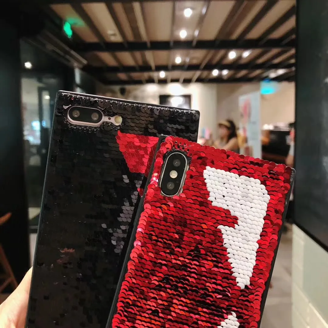 Роскошный Блестящий 3D чехол для телефона с блестками, чехол для iPhone 6 6s 7 8 X, меняющий цвет, блестящая задняя крышка для iPhone XR XS Max