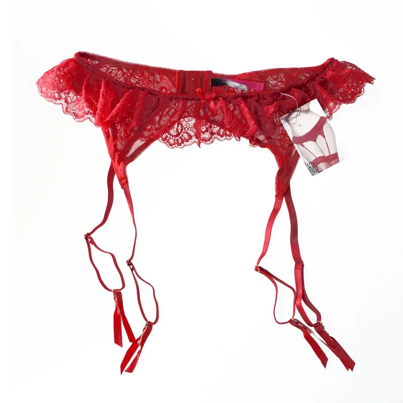 

Plus Size S-4XL Women Lace Floral White Wedding Bridal Garter Belt for Stocking Black Sexy Bow Bondage 4 Suspenders Waist Belt