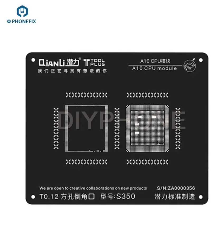 A10 Qianli черный 3D позиционирование черный трафарет универсальная связь BGA трафарет для iPhone A7 A8 A9 A10 A11 ремонт - Цвет: A10